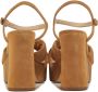 Unisa Sandalen Dames Damesschoenen Suède Plateauhak hoogte 8 cm Umi Camel - Thumbnail 6