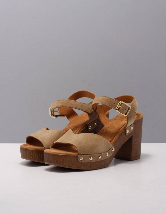 Unisa Taco Sandalen Dames Taupe