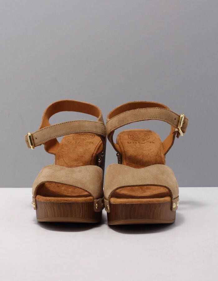 Unisa Taco Sandalen Dames Taupe