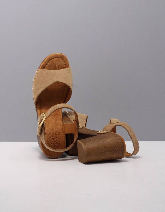 Unisa Taco Sandalen Dames Taupe