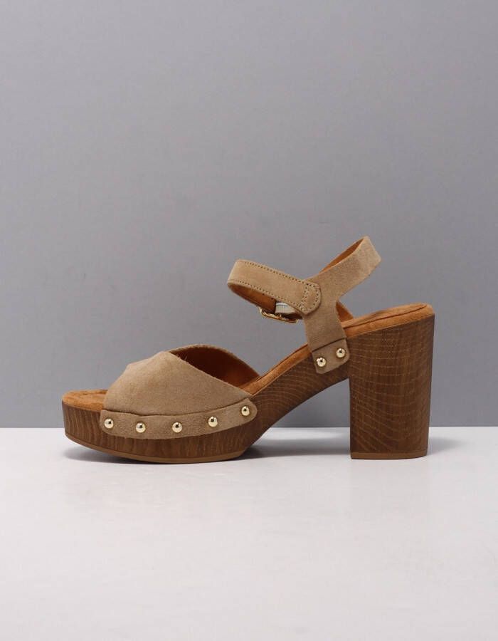 Unisa Taco Sandalen Dames Taupe