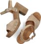 Unisa Stijlvolle Taupe Suède Sandalen met Houten Hak Beige Dames - Thumbnail 12