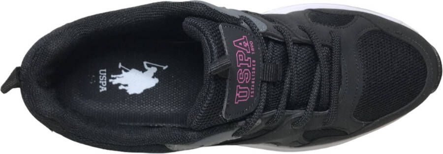 US Polo Assn. U.S. Polo Assn. Fox Sportieve veter sneakers zwart fuchsia