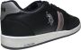 US Polo Assn. U.S. Polo Assn. Kares- Sportieve veter sneakers zwart wit - Thumbnail 6