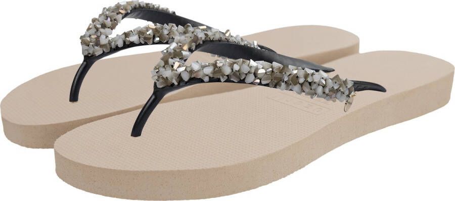 Uzurii Classic Aby Silver Dames Slippers Sand | Beige | Classic Aby Silver