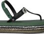 Uzurii Raffia Deleuxe Dames Sandalen Army Green Groen Kunststof - Thumbnail 6