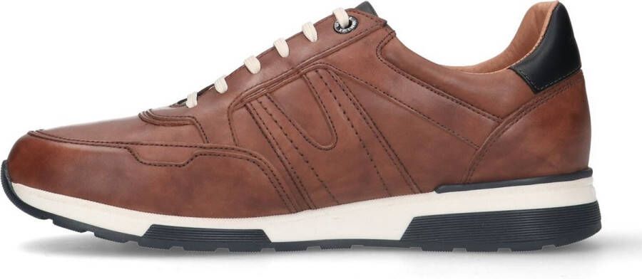 Van Lier Heren Cognac leren sneakers