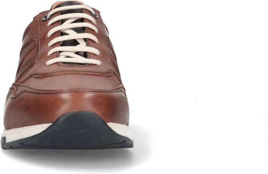 Van Lier Heren Cognac leren sneakers