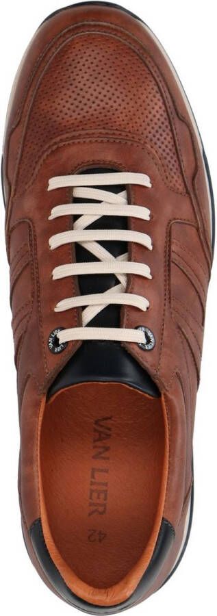 Van Lier Heren Cognac leren sneakers