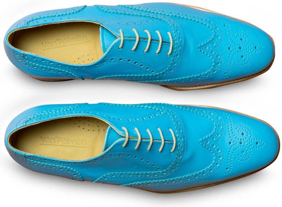 VanPalmen Quirey Nette schoenen heren veterschoen aqua goodyear-maakzijze topkwaliteit - Foto 2