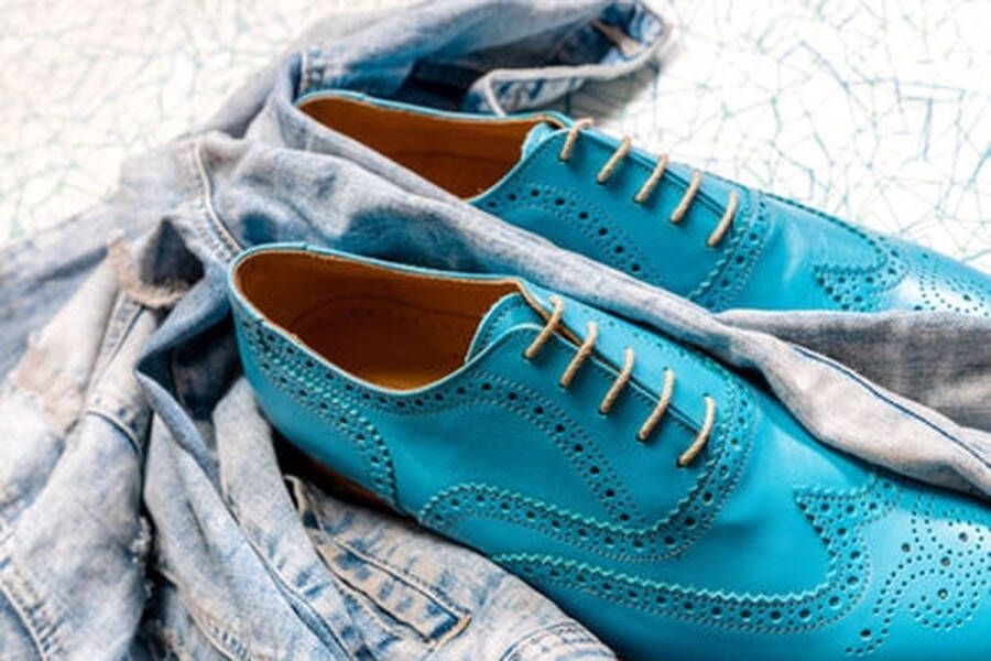 VanPalmen Quirey Nette schoenen heren veterschoen aqua goodyear-maakzijze topkwaliteit - Foto 3