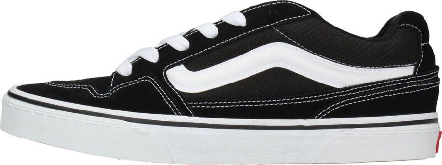 Vans Zwarte leren sneaker met witte details Black Heren - Foto 4