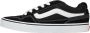 Vans Zwarte leren sneaker met witte details Black Heren - Thumbnail 4