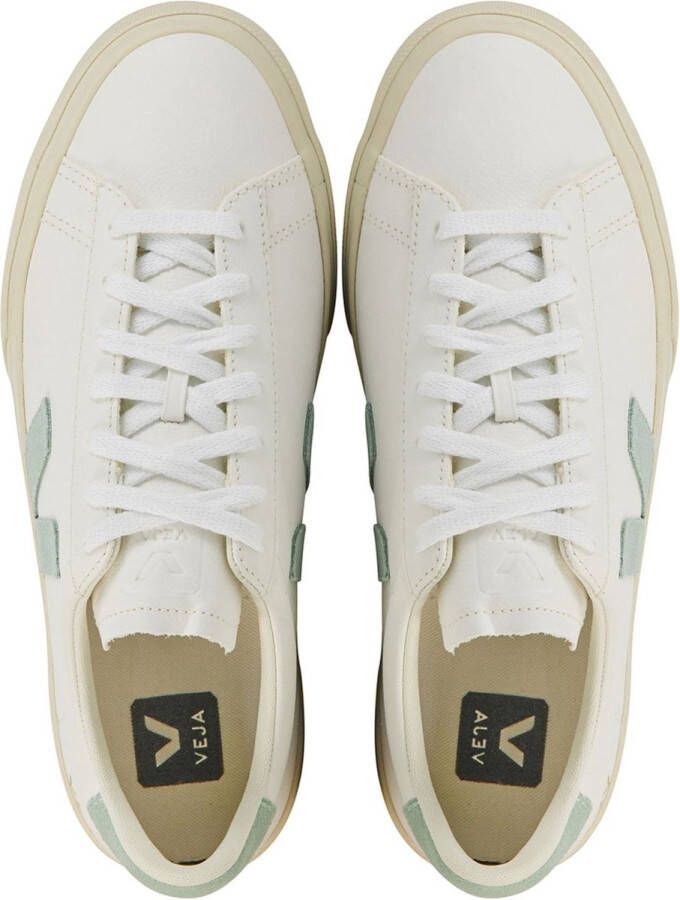 Veja Sneakers Dames Lage sneakers Damesschoenen Leer Campo led Wit groen