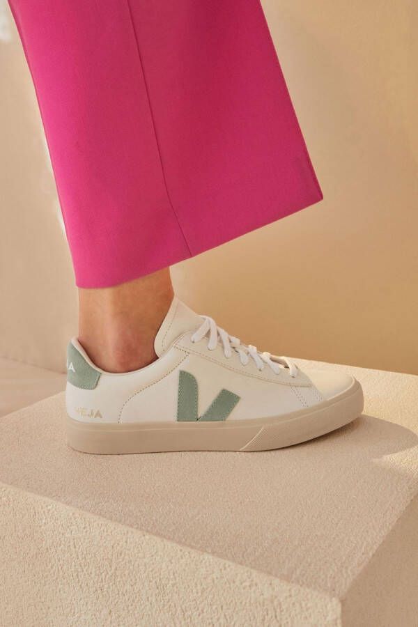 Veja Sneakers Dames Lage sneakers Damesschoenen Leer Campo led Wit groen