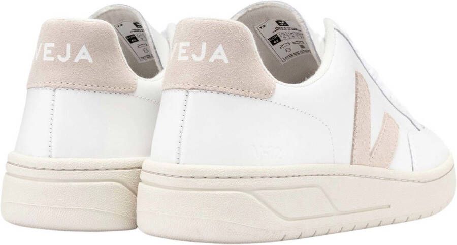 Veja V-12 Leather Wit Beige Damessneakers