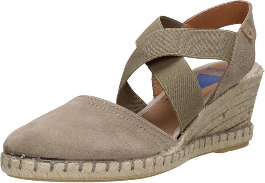 Verbenas Mila Sandalen Touwzool taupe