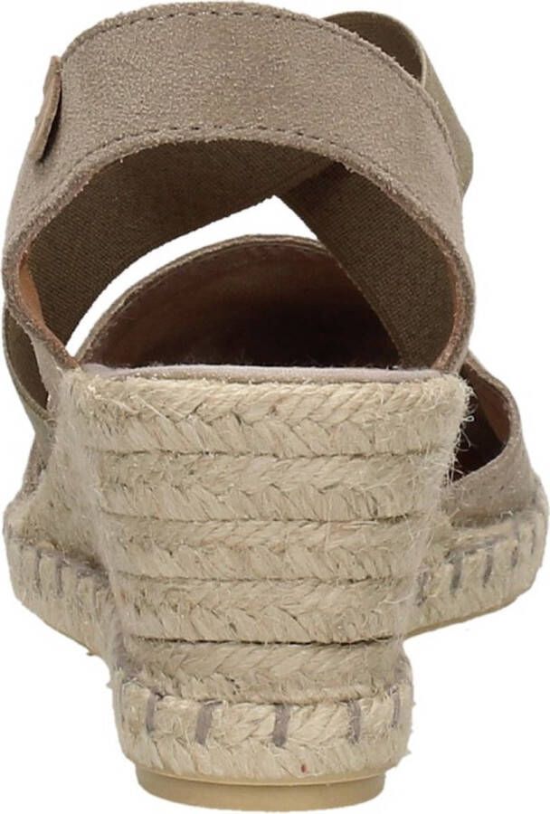 Verbenas Mila Sandalen Touwzool taupe