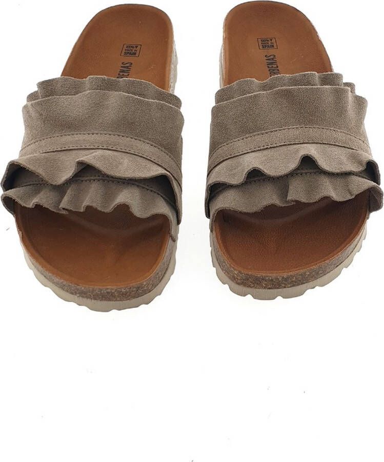 Verbenas Rocio Slippers Dames Taupe