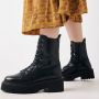 VIA VAI Bobbi Brick Veterboots Laarzen Met Veters Dames Zwart - Thumbnail 12