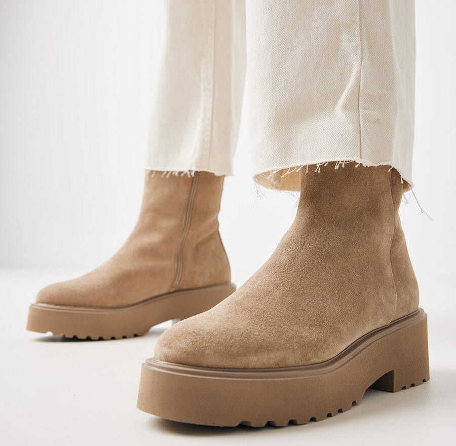 VIA VAI Bobbi Mellow Biker Boots Beige