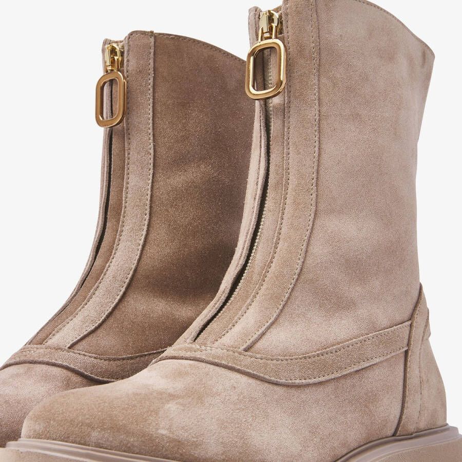 VIA VAI Bobbi Strip Biker boots Warm beige