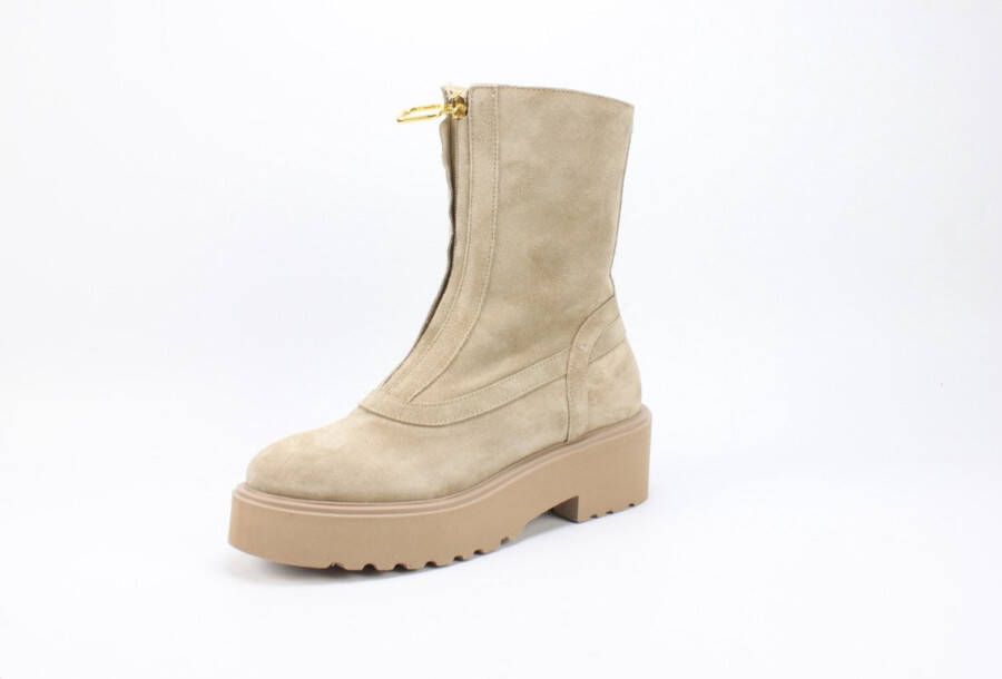 VIA VAI Bobbi Strip Biker boots Warm beige