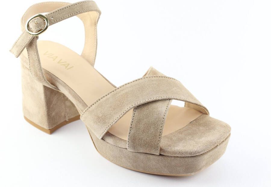 VIA VAI Cassia Six Sandalen Met Hak Beige