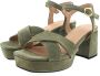 VIA VAI Cassia Six Groen Suede Sandalen met hak Dames - Thumbnail 9