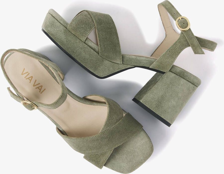 VIA VAI Cassia Six Sandalen Met Hak Groen