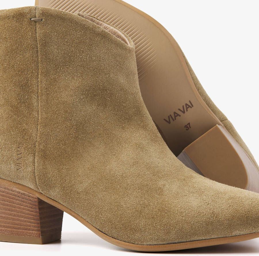 VIA VAI Claire Lott Enkellaarsjes dames Donker beige