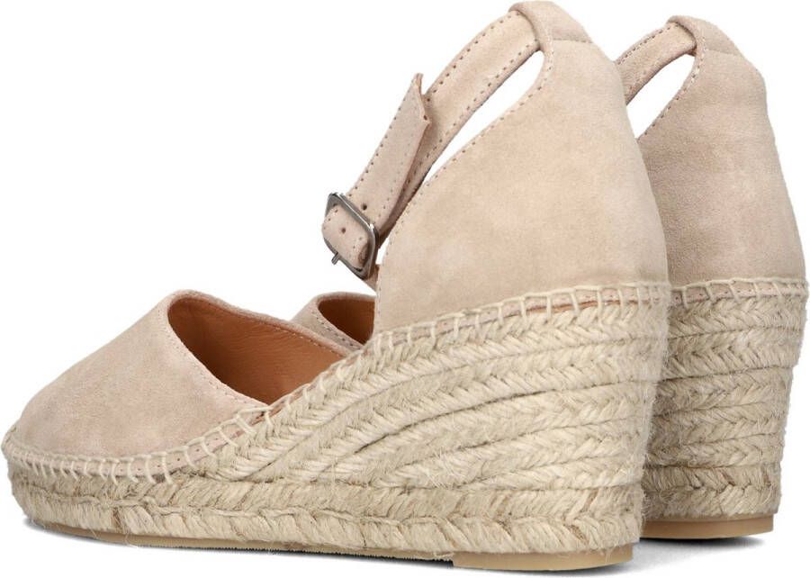 VIA VAI Flora Braid Espadrilles Met Sleehak Beige