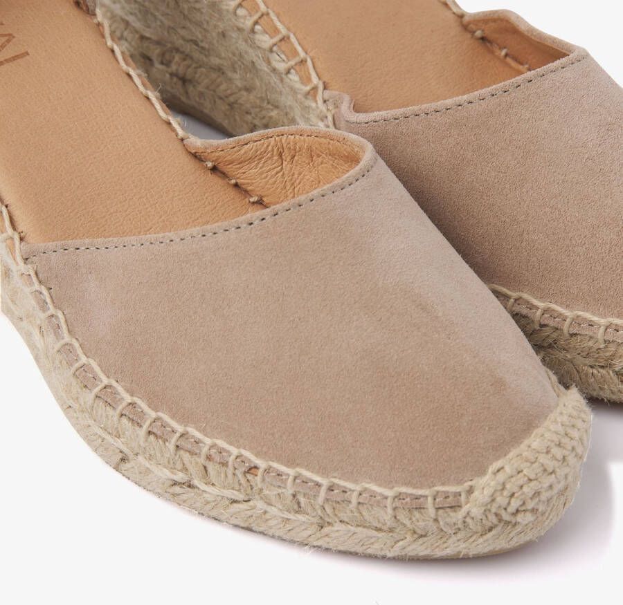 VIA VAI Flora Braid Espadrilles Met Sleehak Beige