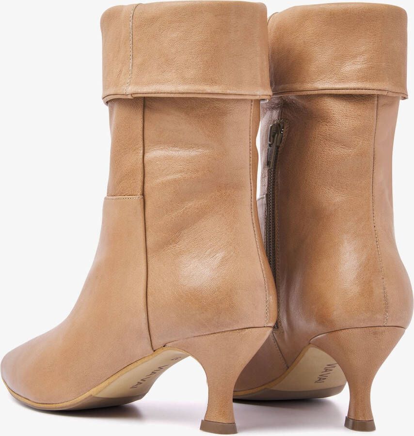 VIA VAI Noelle Rae Enkellaarsjes dames Warm beige