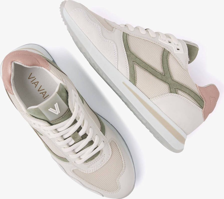 VIA VAI Nora Base Sneakers Beige Groen Roze