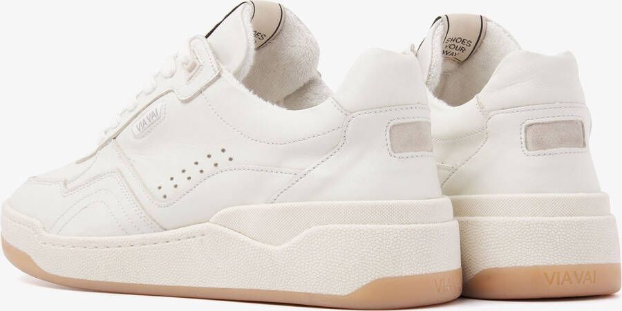 VIA VAI Sam Hudson Sneakers Leer Beige