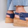 VIA VAI Sandalen Dames Sissel Raise Maat: 39 Materiaal: Suède Kleur: Blauw - Thumbnail 11