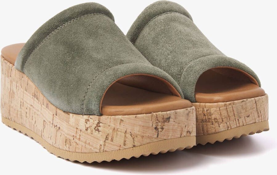 VIA VAI Sissel Ryde Sandalen Met Sleehak Groen