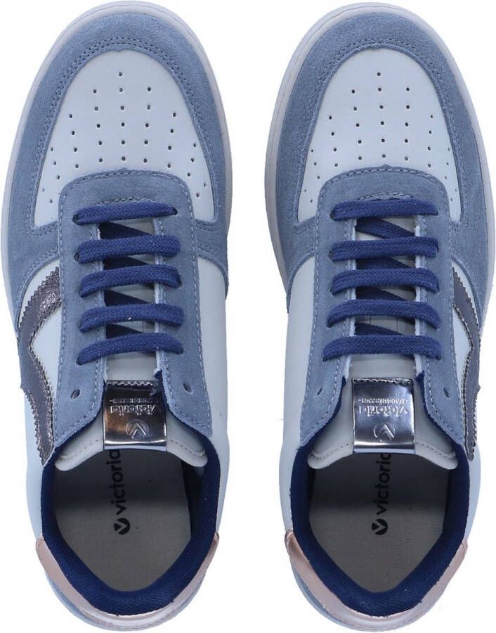 Victoria Metallic Splitleren Sneakers voor Vrouwen Blauw Dames - Foto 4