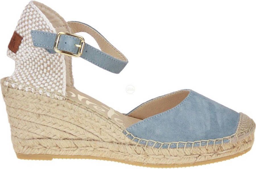 Vidorreta Blauwe Espadrilles Sleehak