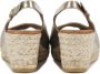 VIGUERA Espadrilles Dames Damesschoenen Leer Sleehak Hoogte 2013 met Goud - Thumbnail 9