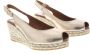 VIGUERA Espadrilles Dames Damesschoenen Leer Sleehak Hoogte 2013 met Goud - Thumbnail 4