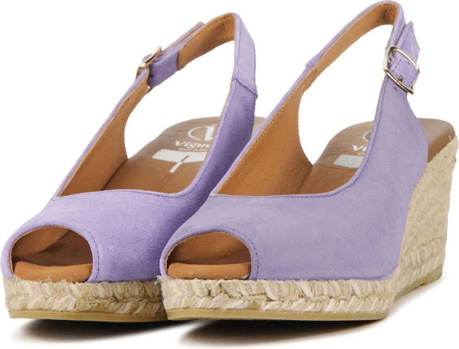 VIGUERA Espadrilles Dames Damesschoenen Suède Sleehak Hoogte 2013 Lila