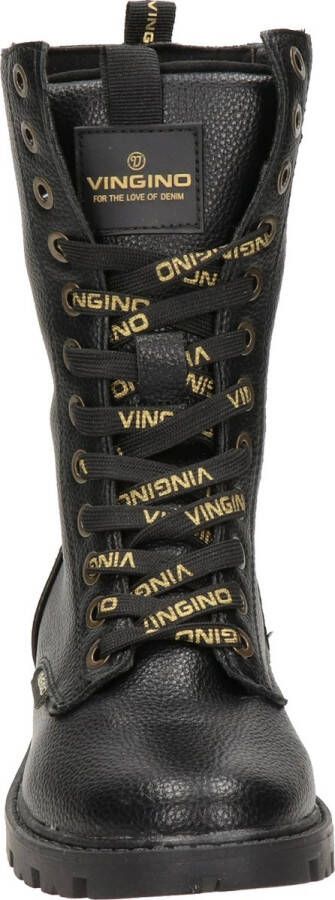 Vingino Eva Xhi veterboots zwart Leer Dames