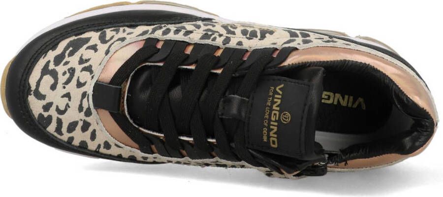 Vingino Fenna Ii Lage sneakers Leren Sneaker Meisjes Zwart