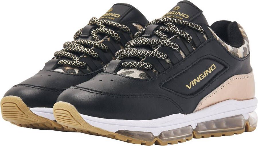 Vingino Fenna Ii Lage sneakers Leren Sneaker Meisjes Zwart