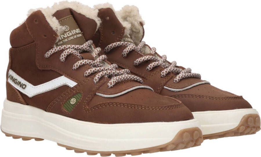 Vingino Max Mid Veterschoenen Hoog cognac