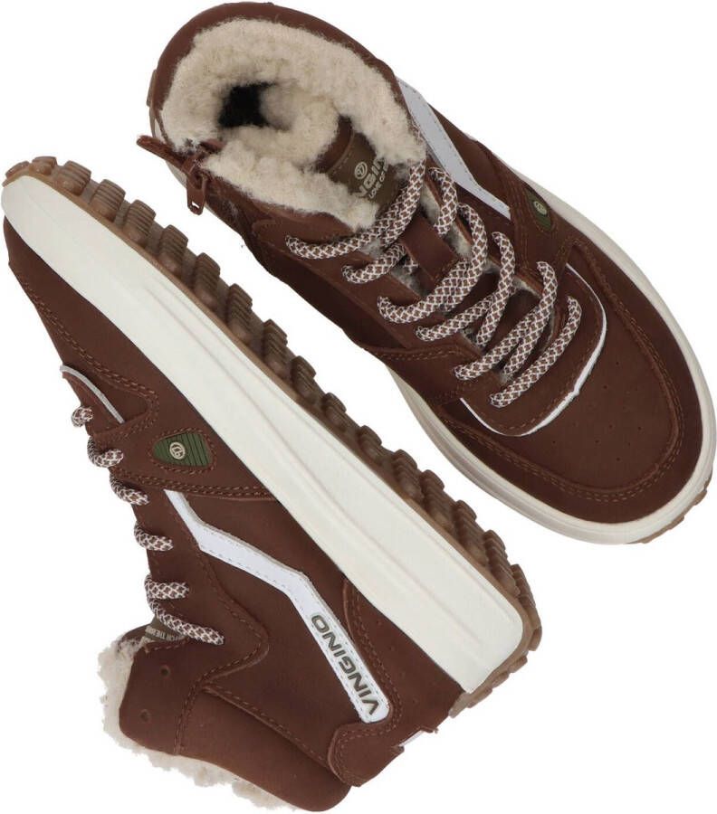 Vingino Max Mid Veterschoenen Hoog cognac