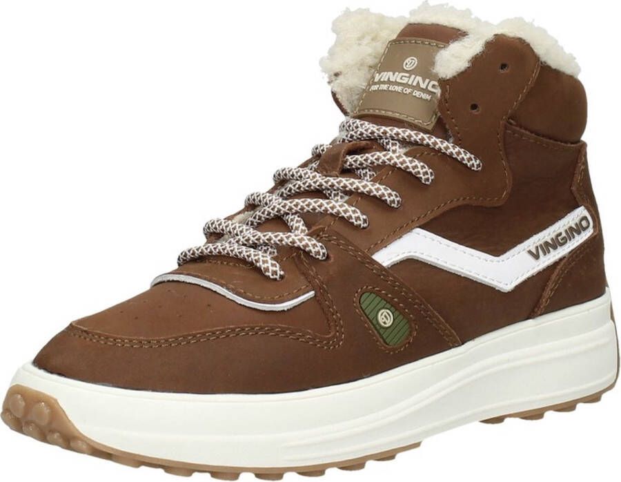 Vingino Max Mid Veterschoenen Hoog cognac