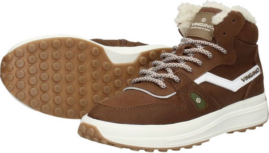 Vingino Max Mid Veterschoenen Hoog cognac